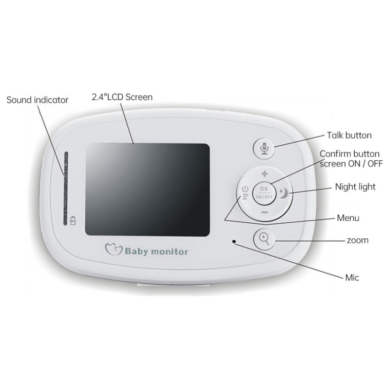 BM-SP820 2.4 inch LCD 2.4GHz Wireless Surveillance Camera Baby Monitor with 7-IR LED Night Vision, Two Way Voice Talk, BM-SP820 BM-SP820 2.4 inch LCD 2.4GHz Wireless Surveillance Camera Baby Monitor with 7-IR LED Night Vision, Two Way Voice Talk, BM-SP820